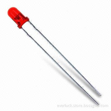 3mm Red Diffused Long-legged LED Diode with 60 to 80mcd Luminous Intensity